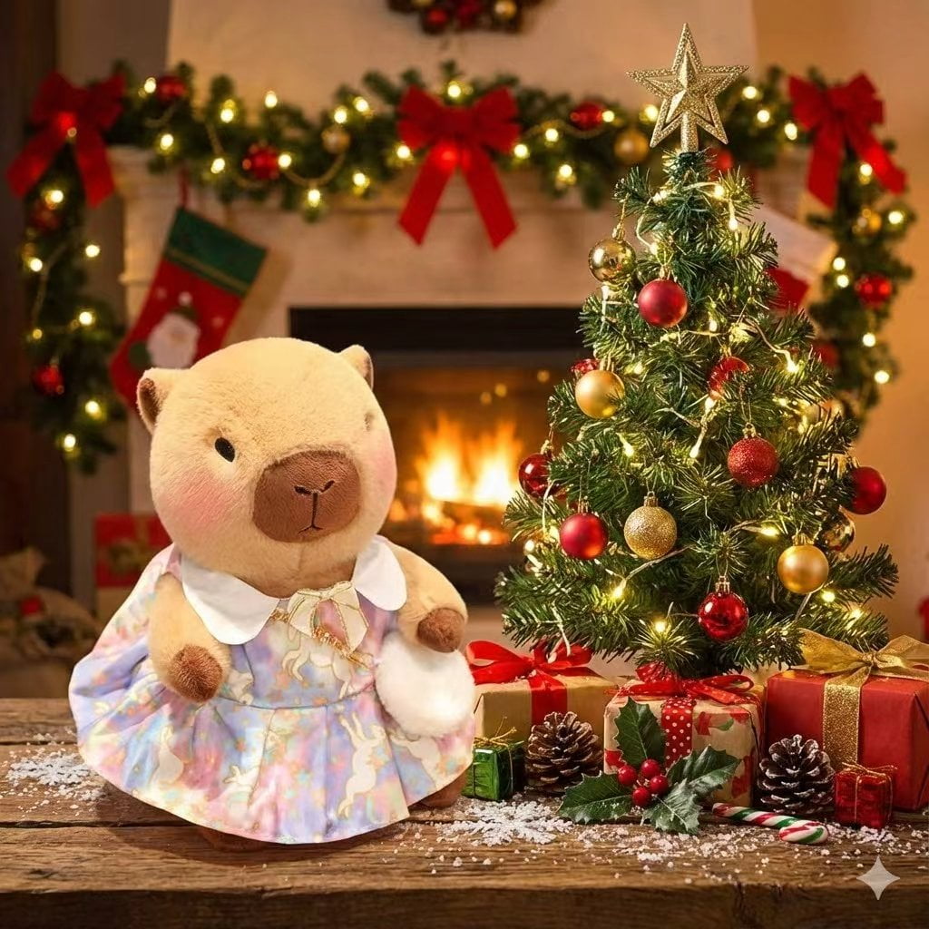 Capybara Plush with  Clothes & Accessories, Dress Up Capybara Stuffed Animal plush toys , 10.2 in Cute Plushies for Girl/Boy Birthday or Christmas Gift