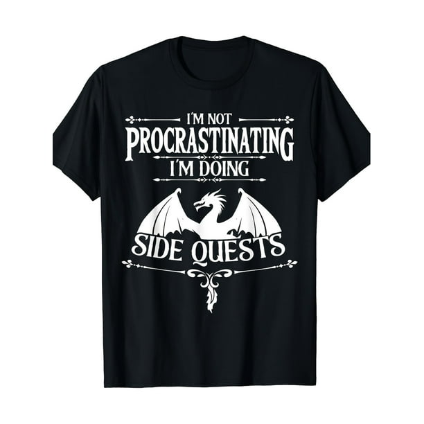 Camiseta de jugador de rol "No estoy procrastinando, estoy haciendo misiones secundarias" (220 g)