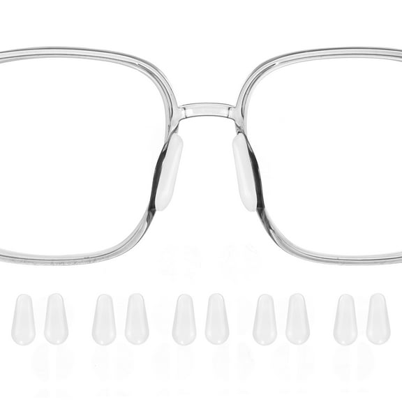 Uxcell 5 Pairs Eyeglass Nose Pads 2.5mm Glass Nose Grips Teardrop Shape Clear