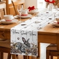 thumbnail image 5 of Rabbits Pine Cone Table Runner - 36 Inch Long Sweet Home Texture Farmhouse Grey Wooden Cotton and Linen Blended Dress Scarves Farmhouse Table Runner for Kitchen Dining, Coffee Table, 13" x 36", 5 of 8