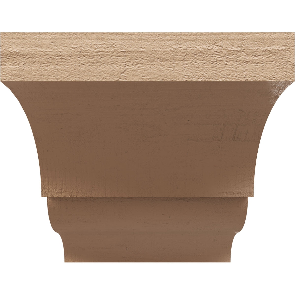 9"W x 18"D x 9"H Wide Asheboro Rough Cedar Woodgrain TimberThane Corbel, Primed Tan