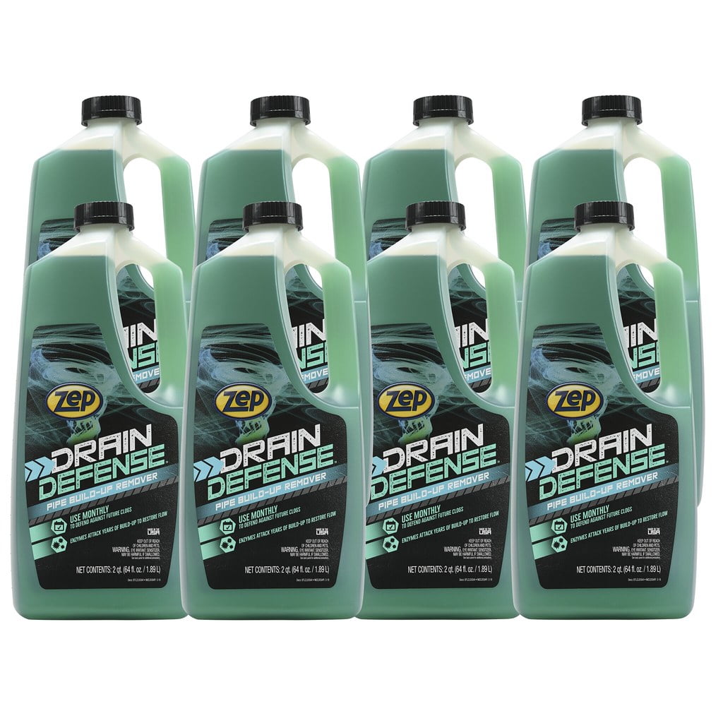 Zep Drain Defense Pipe Build up Remover 64 Ounces ZLDC64 (Case of 8