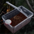 thumbnail image 2 of 5 Pcs Spider Small Terrariums Breeding Box Transparent Hatching Container Plastic Feeding Box for Small Reptile Spider Scorpion Centipede Insect, 2 of 3