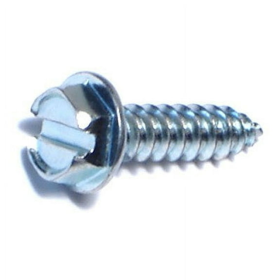#8 x 5/8" Zinc Slotted Hex Washer Head Sheet Metal Screws SMSHWS-035 (100 pcs)