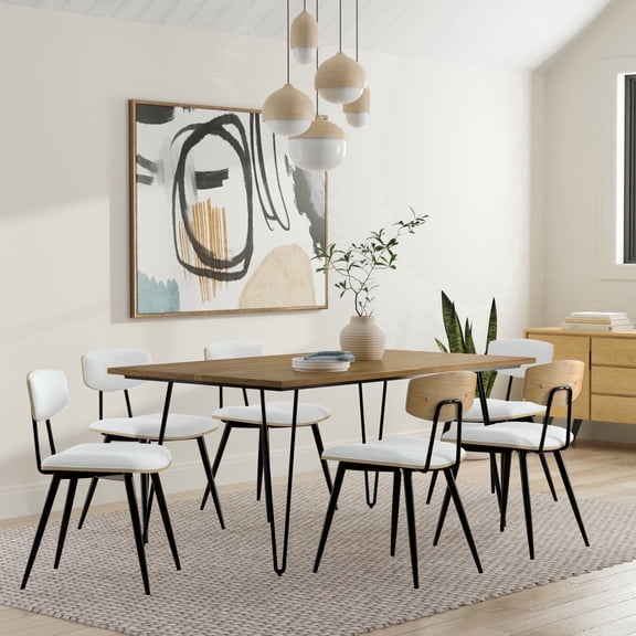Simpli Home Hunter Dining Table in Light Brown