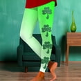thumbnail image 4 of COMVALUE Womens Stretchy Pants Green Shamrock Patricks Day Clover Leaves Leggings (Light Green, S), 4 of 7
