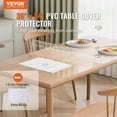 thumbnail image 2 of VEVOR PVC Table Protector 36x54 Inch Clear Plastic Desk Protector 1.5mm Thick, 2 of 9