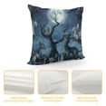 thumbnail image 4 of Orinice Wolf Howling at Full Moon Graphic Decorative Cushion Throw Pillow Cover for Home Couch Living Room Bed Sofa - Printed on Both Sides - Year-Round Pillow Case 1PC 18x18in, 4 of 5