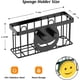 thumbnail image 2 of Soporte de esponja para cara sonriente, organizr de fregadero, con 2 ventosas / 1 tira adhesiva, diseñ para esponja, jabón, cepillo para polvo de platos, fregadero, color negro, 2 of 3