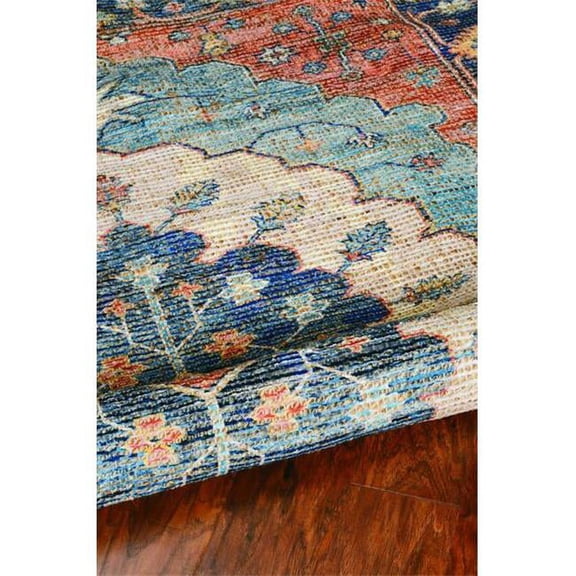 60 x 84 in. Jute or Polyester Rug, Blue