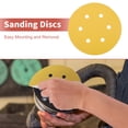thumbnail image 2 of Unique Bargains 6 Inch 6 Hole Sanding Discs Round Hook and Loop Sandpaper 320 Grits - 50 PCS, 2 of 7