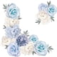 thumbnail image 1 of Elegante arte de pared con flores de peonía y rosas, calcomanía de pared removible para decorar el dormitorio y la habitación de los niños con patrones florales románticos, tamaño terminado 25,6" x, 1 of 8