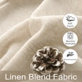 thumbnail image 2 of DriftAway Natural Linen Curtains 80 Inches Long 3 Pound Thick Semi Sheer 2 Panels Farmhouse Real Flax 3 Inch Rod Pocket Back Tab Boho Rustic Light Filtering Window Drapes for Bedroom Privacy Assured, 2 of 8