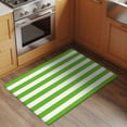 thumbnail image 3 of Rectangle Area Rug 2x3ft, Green White Geometric Striped Non-Slip Non-Shedding Floor Mat, Spring Season Washable Sturdy Carpet for Living Room Bedroom Home Decor, 3 of 9
