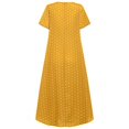 thumbnail image 4 of LEEYNEER Summer Dresses New Arrival Women Plus Size Loose Short Sleeve Holiday Pockets Polka Dot Print Maxi Robes, 4 of 7