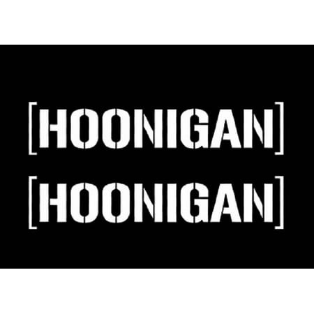 (2) iJDMTOY Cool JDM Fiesta HOONIGAN Ken Block Hater Car Die-Cut Decal Vinyl