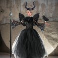 thumbnail image 4 of Disfraz Maléfica Halloween para Niñas Fiesta Carnaval Cosplay, 4 of 9