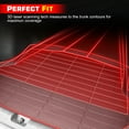 thumbnail image 4 of Ikon Motorsports TPE Truck Bed Mat Compatible with 2024 Ford Ranger Super Crew Cab 5Ft Bed Custom Fit All Weather Heavy Duty 3D Rear Cargo Trunk Tray Protector Liner 1PC Black, 4 of 8