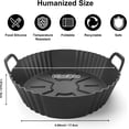 thumbnail image 2 of 3Pack Silicone Air Fryer Liners 4-5.3QT, Ninja AF101C AF100C & AF161 Silicone Liners, Reusable Air Fryer Accessories Food Grade Liners, Compatible with Ninja, COSORI, Tefal, Bear, Chefman, 2 of 8