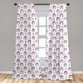 thumbnail image 5 of Ambesonne Hedgehog Curtains, Colorful Spiky Animal, Pair of 28"x84", Pink Lilac Black, 5 of 5