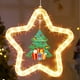 thumbnail image 5 of Luz LED de ventana Pentagram Running Horse - Decoración navideña colgante a pilas de 10,9 pulgadas con Papá Noel y muñeco de nieve grabados, 5 of 7