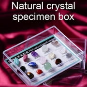 15/24 pcs Rock Gems In Collection Box Crystal Natural Mineral Gift DIY йд аτ ◇у 9CT1