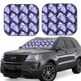 thumbnail image 6 of Kdxio blue starry sky Skull flower Print 2-Piece Sun Shade Front Windshield - Foldable Car Front Window Sunshades for Most Sedans SUV Truck, 6 of 6