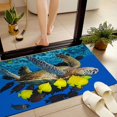 thumbnail image 4 of JML Non-Slip Microfiber & Rubber Doormat - Soft Entryway Rug for Home/Office (20"x32") - Easy Clean Door Mat for Indoor/Outdoor Use, Turtle and Fish, 4 of 5