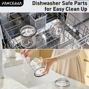 PANCERKA One-Touch Electric Mixer, Food Processors, Meat Grinder, Electric Vegetable Chopper, With 4 Stainless steel Blades, 600ml Capacity, Easy to store, for Meat/Smoothie/Vegetable/Puree/Fruits/Ga