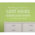 thumbnail image 4 of Lost Socks Seeking Sole Mates Vinyl Lettering Wall Decor Art Laundry Sticker Quote 23x12 -Inch White, 4 of 6