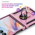 thumbnail image 4 of Dteck for Samsung Galaxy Z Flip 7 Case with Screen Protector & Ring Stand, Shockproof Flip Phone Case for Galaxy Z Flip 7 5G [Support Magnetic Car Mount], Pink, 4 of 8