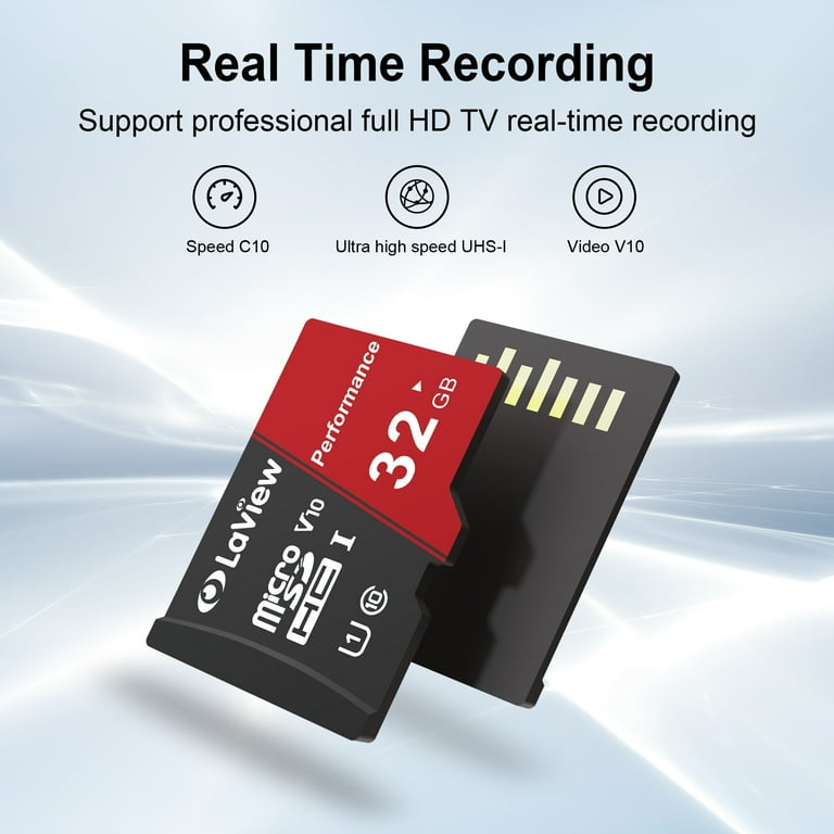 LaView High Speed 32GB Flash Memory Card 3 Pack, Full HD Video V30