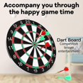 thumbnail image 4 of Dart Board Set,double-sided 15 Inch Dartboard Game With 6 Brass-plastic Darts,man, 4 of 4