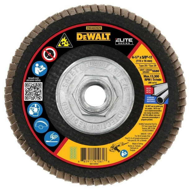Disco de solapa DEWALT DWA8282H 80G T29 XP Ceramic 115 mm x 16 mm