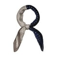 thumbnail image 1 of INSPIRE CHIC Pleated Color Block Cashew Nuts Paisley Pattern Neck Scarf Neckerchief Bandana Navy Blue, 1 of 5