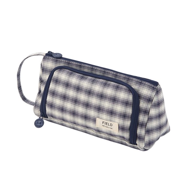 Injueey Estuche de gran capacidad para lápices, estuche de bolsillo de malla con cremallera, papelería multifuncional para útiles escolares Carpetas de archivos Gris azulado