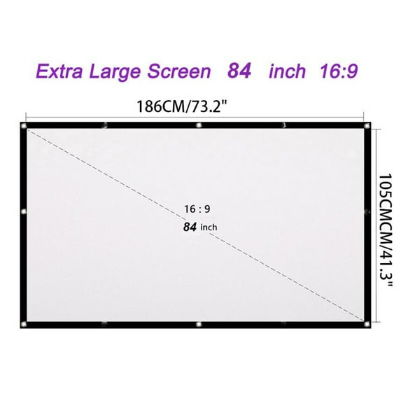 Portable Foldable Projector Screen HD Outdoor Home Cinema Theater 3D Movie