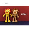 thumbnail image 5 of Llavero de peluche de animal, lindo juguete de peluche de león y interesante mochila con colgante de muñeca para niños o amigos (león-amarillo, paquete de 2), 5 of 5