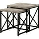 thumbnail image 1 of Mesa nido - Juego de 2 piezas / Taupe Reclaimed Wood / Negro Monarch Specialties I 3415, 1 of 2