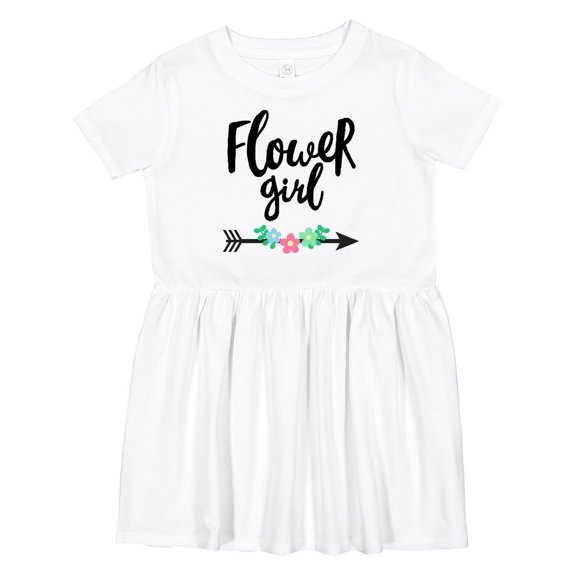 Inktastic Flower Girl with Arrow and Flowers Girls Toddler Dress