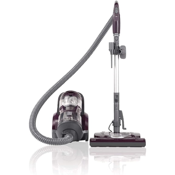 Kenmore 22614 Pet Friendly Lightweight Bagless Compact Canister Vacuum with Pet Powermate, HEPA, Extended Telescoping Wand, Retractable Cord and 2 Cleaning Tools-Purple