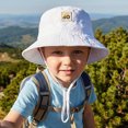 thumbnail image 7 of NOEGOEU Kids Sun Hat Toddler Sun Protection Bucket hat Cute Beach hat for boy Girl Adjustable Cap (White,3-10 Years), 7 of 7