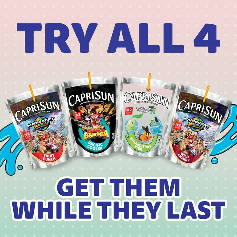 2 pack) Capri Sun Strawberry Kiwi Flavored with other natural