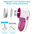 thumbnail image 3 of Electric Lint Remover, Rechargeable Sweater Shaver, Cordless Fabric Defuzzer with 3 Blades for Clothes Fuzz, Pills, Red, 3 of 9
