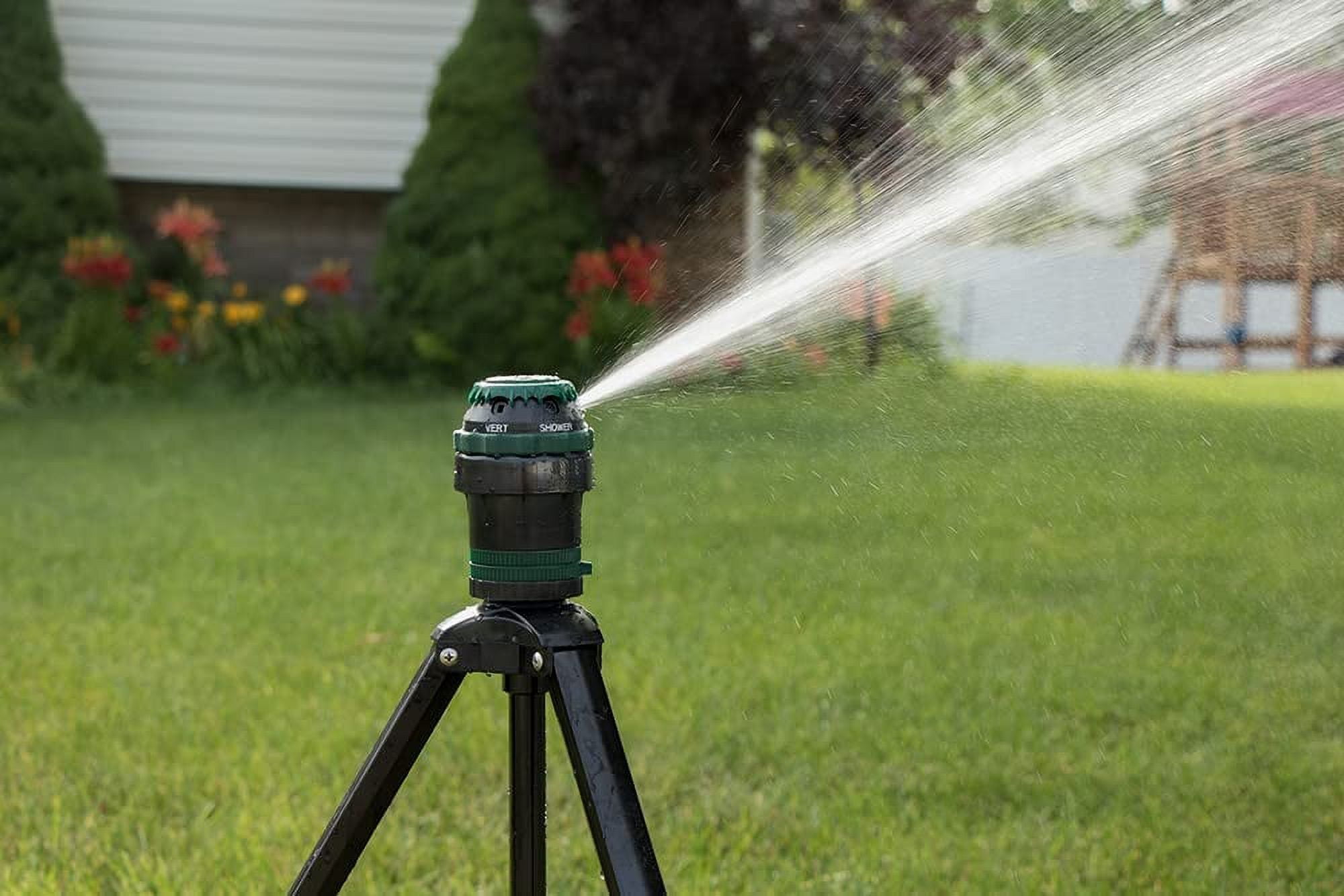 Orbit 15-30 ft H2O-Six Tripod Lawn Sprinkler, Adjustable