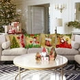thumbnail image 5 of Merry Christmas Pillow Covers 18x18 Set of 4 Velvet Christmas Pillow Cases Red Green Xmas Holiday Throw Pillow Covers Soft Christmas Tree Cushion Covers for Outdoor Home Bed Sofa Couch(18 Inch), 5 of 6