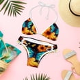 thumbnail image 6 of Starry Sky Sunflower Butterfly Swimsuit Bikini Set, Detachable Sponge, Adjustable Strap, Two-Pack - Ideal for Beach, Pool, Vacay, 6 of 6