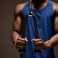 thumbnail image 2 of Sunny Health & Fitness Tricep Push Down Non-Slip Rope Cable Attachment 27 Inches Exercise Machine Pulley System Gym Workout Face Pull, Bicep Hammer Curl, Overhead Extension, Abdominal - SF-XFA013, 2 of 6