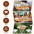 thumbnail image 7 of Orange Pumpkins Thanksgiving Round Tablecloth, Fitted Table Cover with Elastic for 45"-54" Round Tables, Fall Cat Gray Plaid Farmhouse Table Cloth Outdoor Indoor Dinning Party Waterproof Tablecloths, 7 of 7