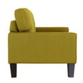 thumbnail image 3 of US Pride Furniture Brigitte Lemon Fabric Modern Style Arm Love Seat, 3 of 4